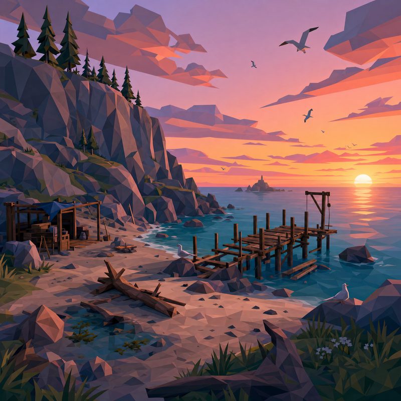 Coastal dusk